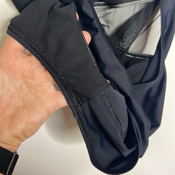 La Blanca Navy Mesh One Piece Swimsuit - Picture 7 of 8